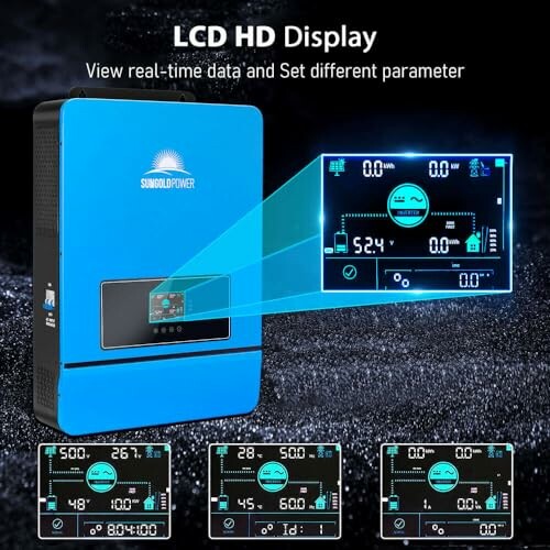 LCD HD Display device with real-time data and parameter settings.