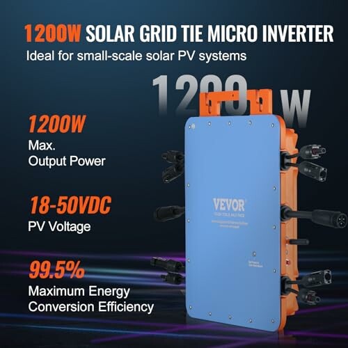 1200W solar grid tie micro inverter with specifications.